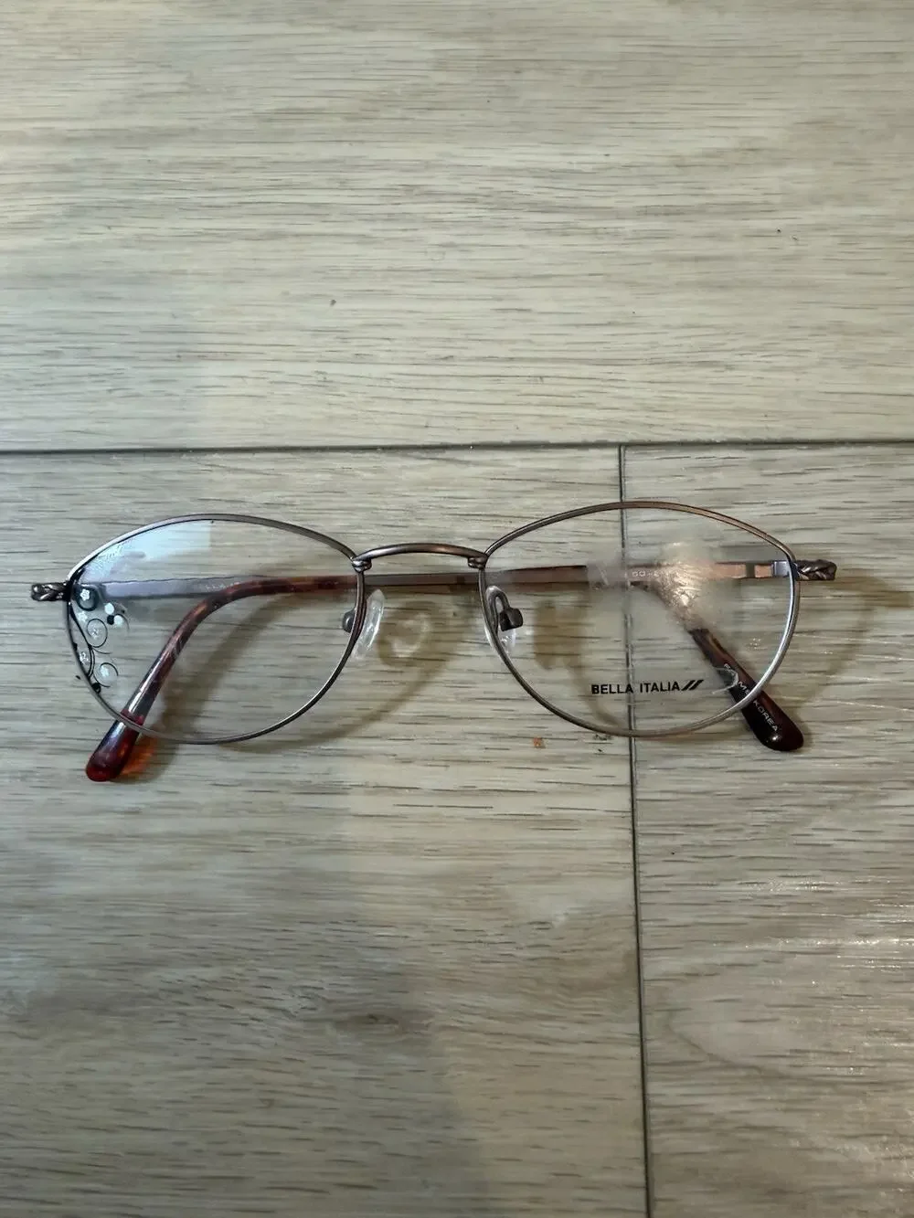BELLA ITALIA EYEGLASSES FRAME 207 COFFEE 50-20-140 TAN FULL RIM